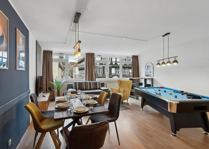 Daire Charysma - Billard-loft, Fussgaengerzone, Schlafzimmer Mit Smart-tv, Parkplatz Hamelin
